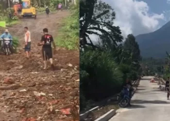 Perbaikan Jalan Desa Oleh Pengusaha Bakso di Malang