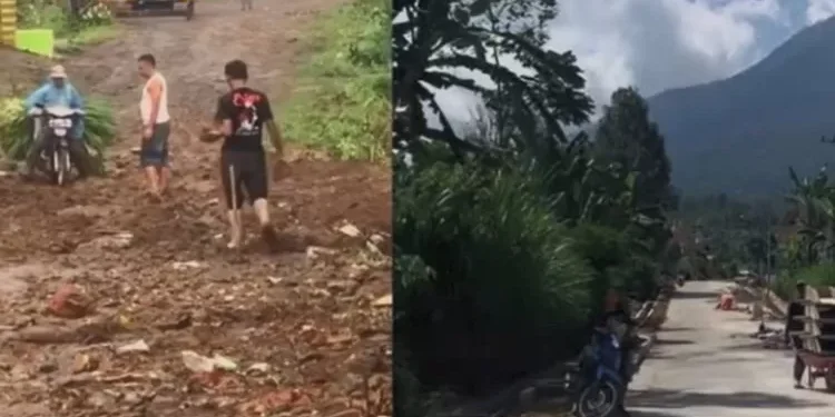 Perbaikan Jalan Desa Oleh Pengusaha Bakso di Malang
