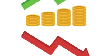 ilustrasi chart menggambarkan Drawdown investasi